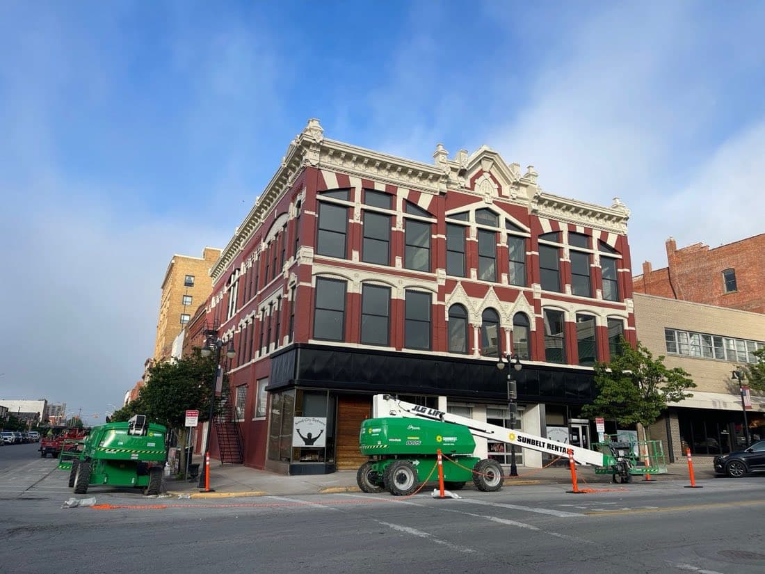 Finished commercial building painting by Markley's Precision Company