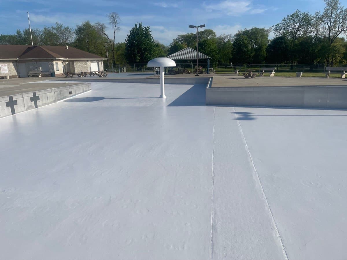 Finished commercial pool surface by Markley's Precision Company