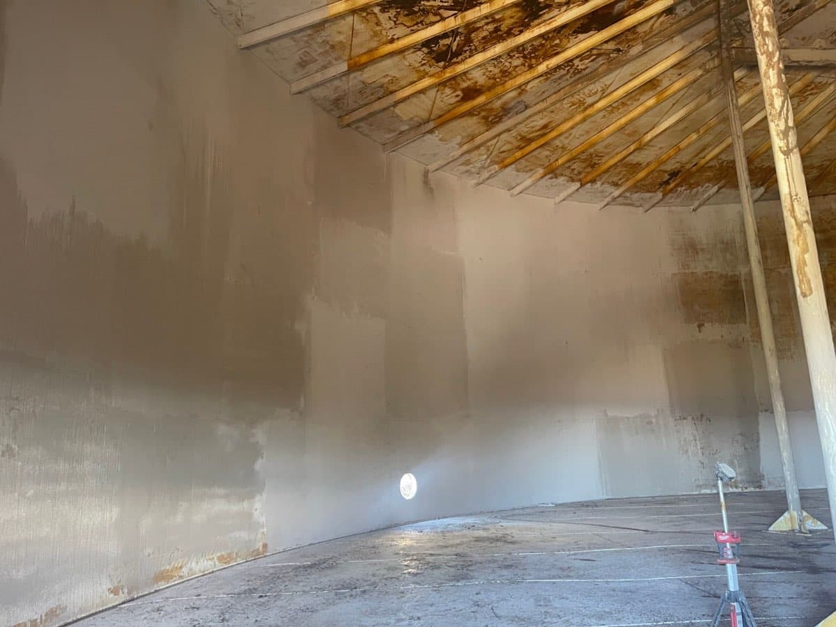 Interior tank lining application by Markley's Precision Company