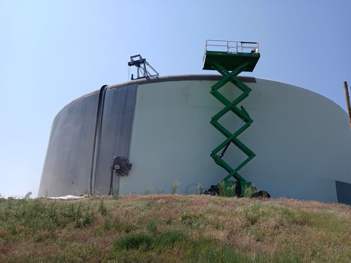 Wastewater facility coating project