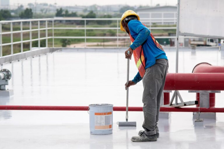 flat roof painting